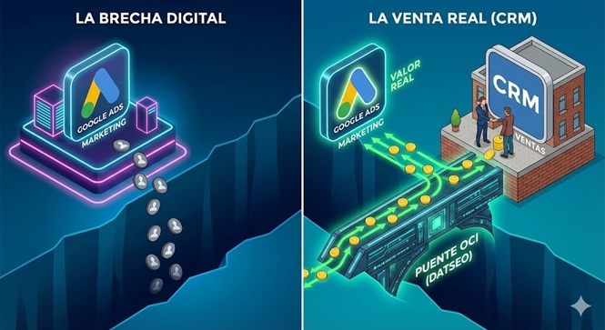 Tu CRM y Google Ads no se hablan: La brecha millonaria